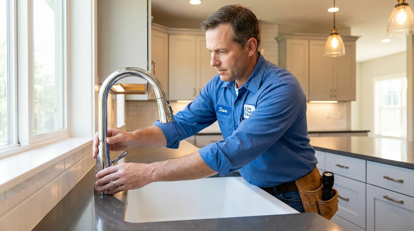 Kitchen faucet installation by Johns Plumbing LLC in Coleraine