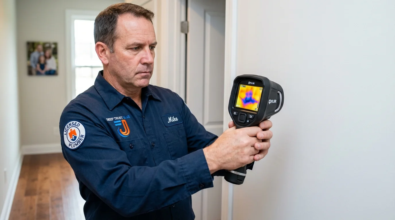Thermal imaging leak detection by Johns Plumbing LLC in Coleraine