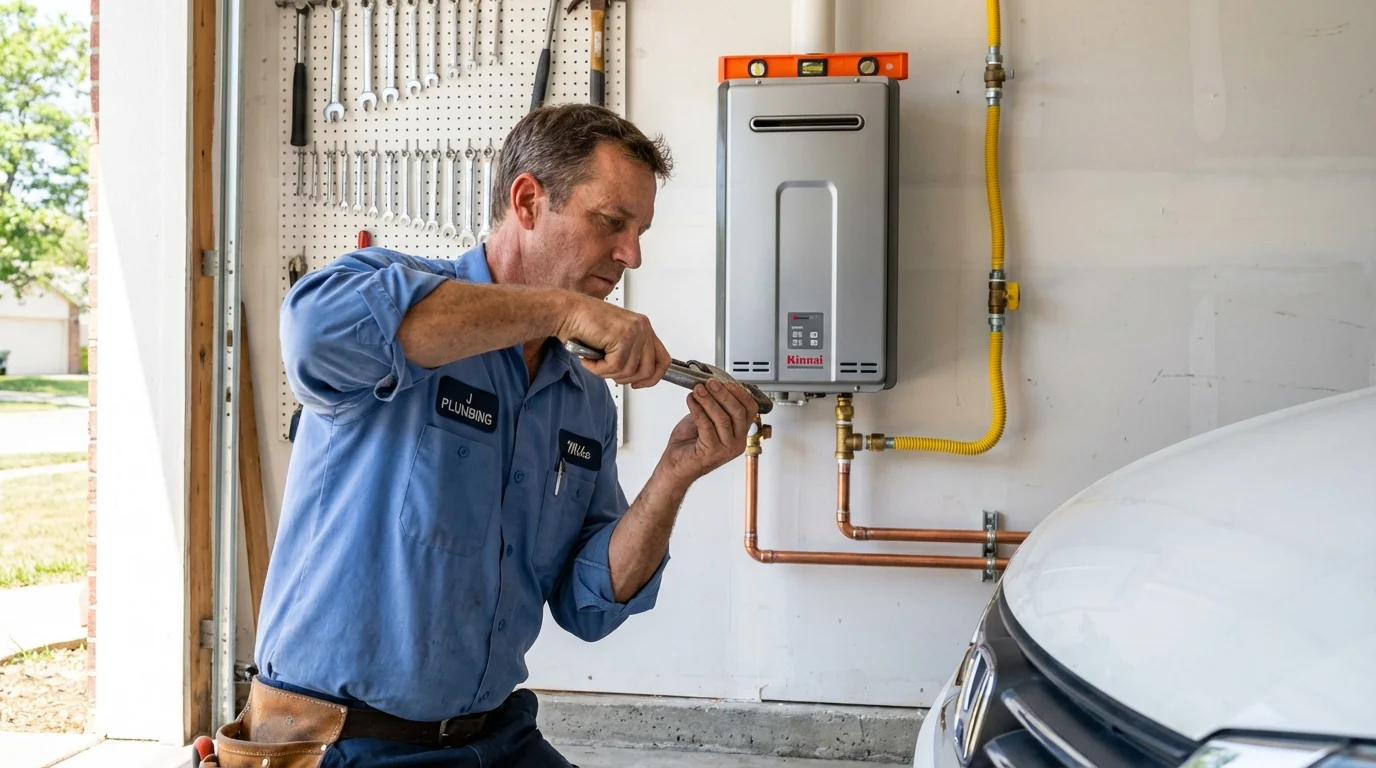 Tankless water heater installation by a Johns Plumbing LLC plumber in Coleraine